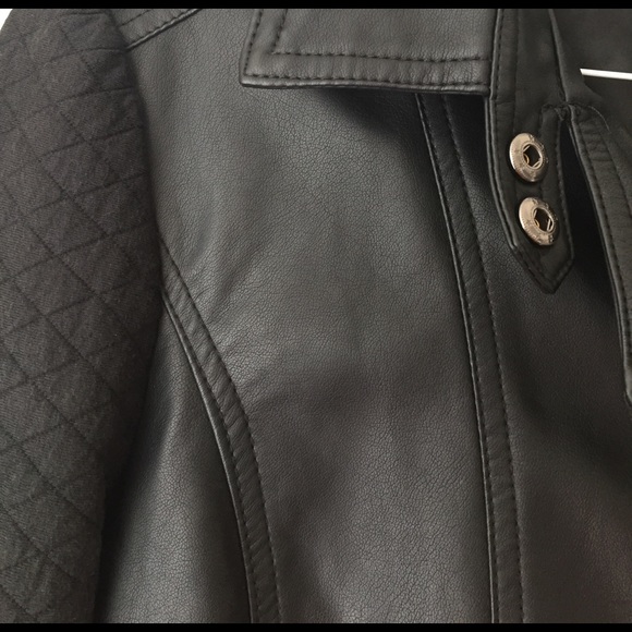 Mixed Material Moto Jacket - Picture 2 of 4